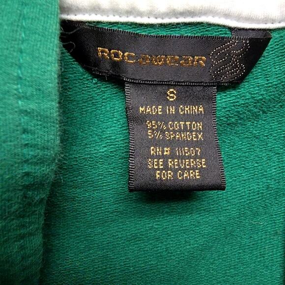 Rocawear Women's Hoodie Green Multicolor Graphic Zip Up Small Streetwear Y2K - Picture 8 of 13